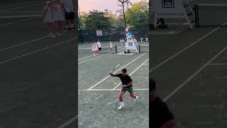 ATP 44 Marcos Giron hits a TWEENER tennis shorts highlights [upl. by Yeniffit]