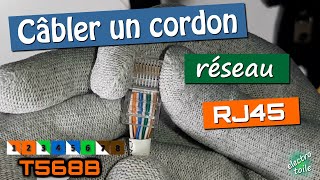 Fabriquer un câble réseau RJ45 droit avec un câble Ethernet FS catégorie 5e UTP  Tutoriel [upl. by Brotherson893]