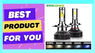 YHKOMS 80W 14000LM Car Headlight  H4 H7 H1 LED H8 H9 H11 4300K 5000K 6500K 8000K 25000K Headlights [upl. by Henning]