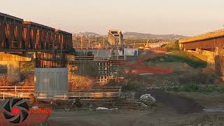 RADDOPPIO FERROVIARIO PALERMOCATANIA I LAVORI NEI PRESSI DEL SIMETO [upl. by Ynottirb]