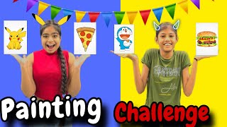 Painting Challenge With My Friend 😍  Natkhat Riddhi Vlogs [upl. by Yruok92]