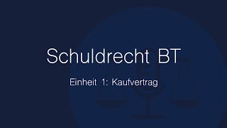 Schuldrecht BT Folge 1 Kaufvertrag [upl. by Eenolem]