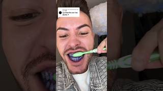 Je teste le dentifrice violet sur mes dents 😱😬 [upl. by Greenman]