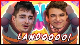 Charles Leclerc amp Lando Norris Playing FALL GUYS Together ❤ [upl. by Ahsikat]