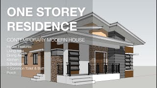 OFW House Design Ideas Proposed One Storey Modern Residence PH  Jakx TV [upl. by Koffman311]