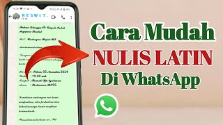 Membuat tulisan latin di whatsapp [upl. by Koerlin]