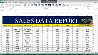 HOW TO MAKE SALES REPORT IN EXCEL  26 [upl. by Aruabea673]