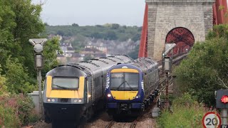 Trains at Dalmeny Forth Rail Bridge  260824 [upl. by Nepsa]