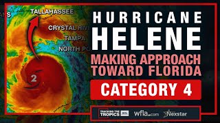 BREAKING HELENE UP TO CATEGORY 4  Major Hurricane Reaches Tampa Bay QampA on Tracking the Tropics [upl. by Ahouh]