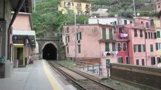 My Train Arrives at Vernazza Railway Station Cinque Terre Italy [upl. by Mcevoy]