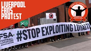 Stop Exploiting Loyalty  Liverpool fans protest at Premier League prices [upl. by Ahsit]