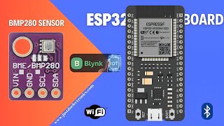 Bmp280 pressure sensor module with ESP32  Blynk App [upl. by Etnohc714]