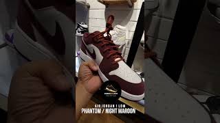 PHANTOM NIGHT MAROON 2023 Air Jordan 1 Low [upl. by Alekal]