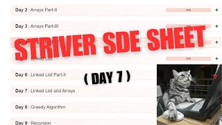 Day 7 Striver SDE Sheet topic  LinkedList [upl. by Wattenberg]