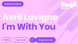 Avril Lavigne  Im With You Piano Karaoke [upl. by Saxon]