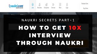 How to Catch Recruiters EYE on your Profile in Naukri Naukri Tutorial Part 1 [upl. by Deirdre122]