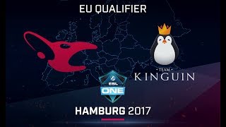 Dota 2  mousesports vs Team Kinguin Game 1  Quarterfinals  EU Qualifier  ESL One Hamburg 2017 [upl. by Tnarud108]