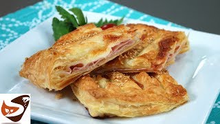 Torta rustica con pasta sfoglia prosciutto e formaggio – Torta salata buonissima [upl. by Esirtal]