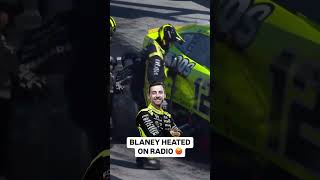 Blaney heated on radio nascarracing motorsport nascar nascarrace nascarfan [upl. by Analad]