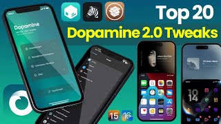 Top 20 Dopamine 20 Tweaks for iOS 150 – iOS 1661 Dopamine Compatible Best Jailbreak Tweaks [upl. by Heron921]