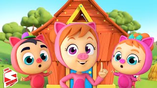 Three Little Pigs and The Big Bad Wolf  Cartoon Stories For Children  Story Time with Kids Tv [upl. by Eivi]