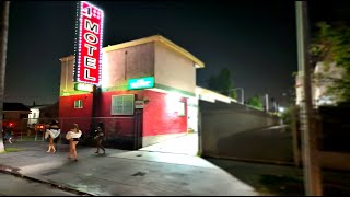 Real Street Life in Figueroa Street Road Trip at Night 4K HDR Video 🎥 [upl. by Neerom55]