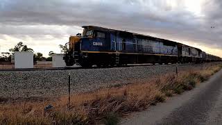 C 503 amp GL 103 with 6351 Watco Nickel West freight heading east through CUNDERDIN 29122023 [upl. by Anuahsal554]