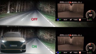 Audi Q7Q8 Laser Light with HD matrix LED  Night Vision Review amp RealLife Test  1001cars [upl. by Ynogoham]