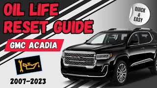 GMC Acadia Oil Life Reset Easy Guide for 20072023 Models 🛠️ [upl. by Hayse835]