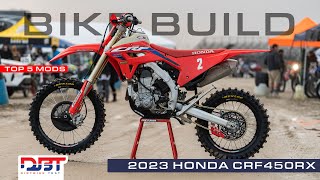 CRF450RX Top 5 Inexpensive Mods  2023 Honda CRF450RX Setup Tips  Dirt Bike Test [upl. by Anerul]