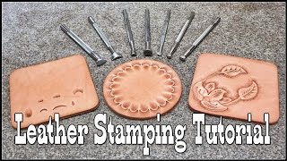 Leather Stamping Tutorial  Craftool Leather Stamps  Leather Tools  leathercraft cheaneysaddles [upl. by Thagard774]