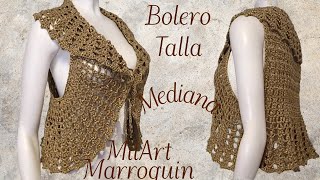 Chaleco Bolero Crochet tutorial paso a paso cc [upl. by Philana981]