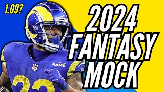 WAYTOOEARLY 2024 Fantasy Football Mock Draft 2 Rounds [upl. by Noskcaj]