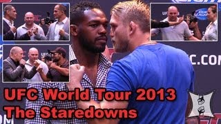 UFC World Tour 2013 Staredowns RouseyTate GSPHendricks VelasquezJDS  JonesGustafsson [upl. by Uht]