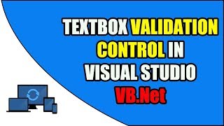 Textbox validation control in visual studio  VBNet [upl. by Sessilu]