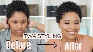 NATURAL HAIR ROUTINE  TWA STYLING  KAYLAN ALEX [upl. by Stahl827]