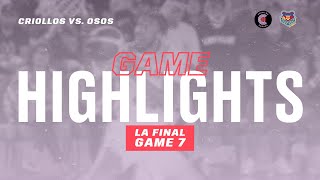 2024 LA FINAL BSN GAME 7 Criollos de Caguas vs Osos de Manatí Highlights 30082024 [upl. by Lutim170]