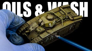 Adding Washes amp Blending Oil Paints  Char B1 bis Trumpeter 172 [upl. by Anitsirc]