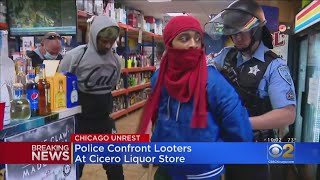 Cicero Looting Suspects Caught Hiding In Liquor Store [upl. by Dnalyr]