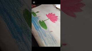 Easy water Lily drawing artviralvideoartist [upl. by Morice]