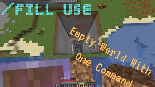 Empty the world with one command PE  How to use fill command  Minecraft PE [upl. by Reivad]