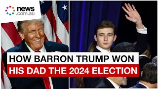 How Donald Trumps youngest son Barron secured his US election victory [upl. by Ainotahs]