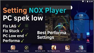 Setting nox player agar tidak lag  PC spek low [upl. by Akcirred110]