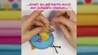 Quickt Tip– Filz einfassen mit dem Knopflochstich [upl. by Ahsirhcal541]