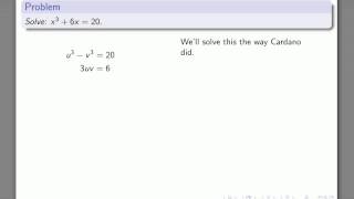 Solving Cubic Equations using Cardanos Rule [upl. by Elokyn]