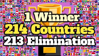 214 Countries amp 213 Elimination Marble Race Tournament in Algodoo  World Marble Race [upl. by Gilmour]