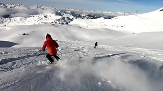 La Plagne ski guide Bellecote glacier Jan 2019 [upl. by Oremoh]