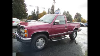 1993 Chevy Silverado Regular cab step side Z71 4x4 126000 miles  For Salehallmotorsllc5155 [upl. by O'Neill614]