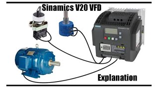 Sinamics V20 VFD parameter setting  parameter Explanation [upl. by Kenta]