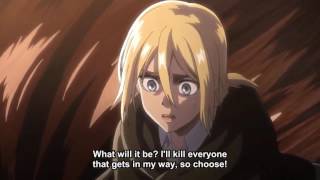 Attack on titan season 2 episode 11 Mikasa vs Ymir [upl. by Anirahs]